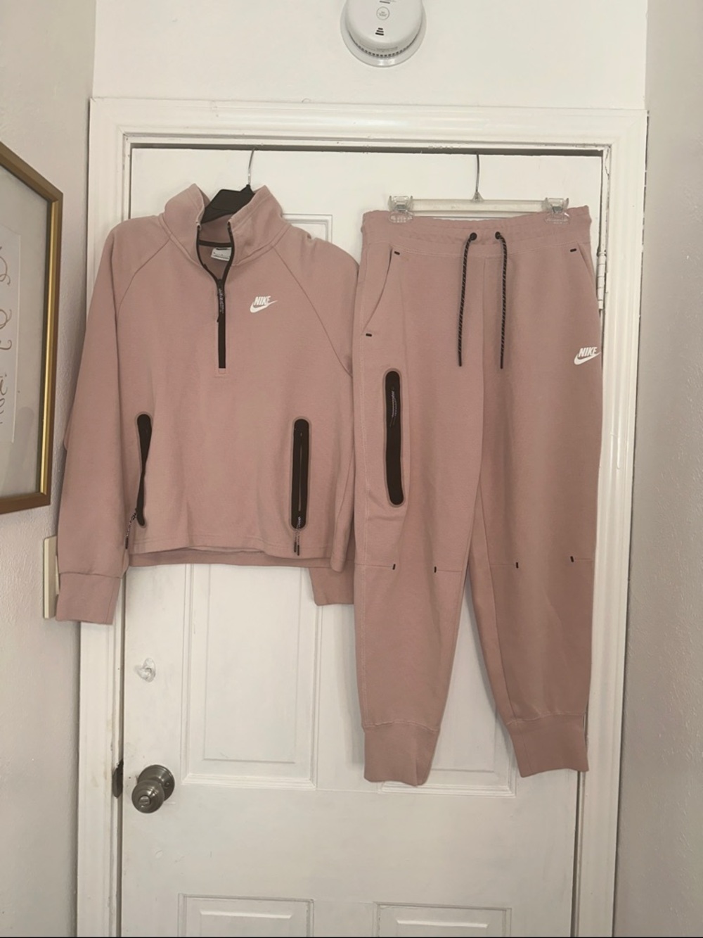 Nike Dusty Rose Quarter-Zip Pullover & Joggers Set